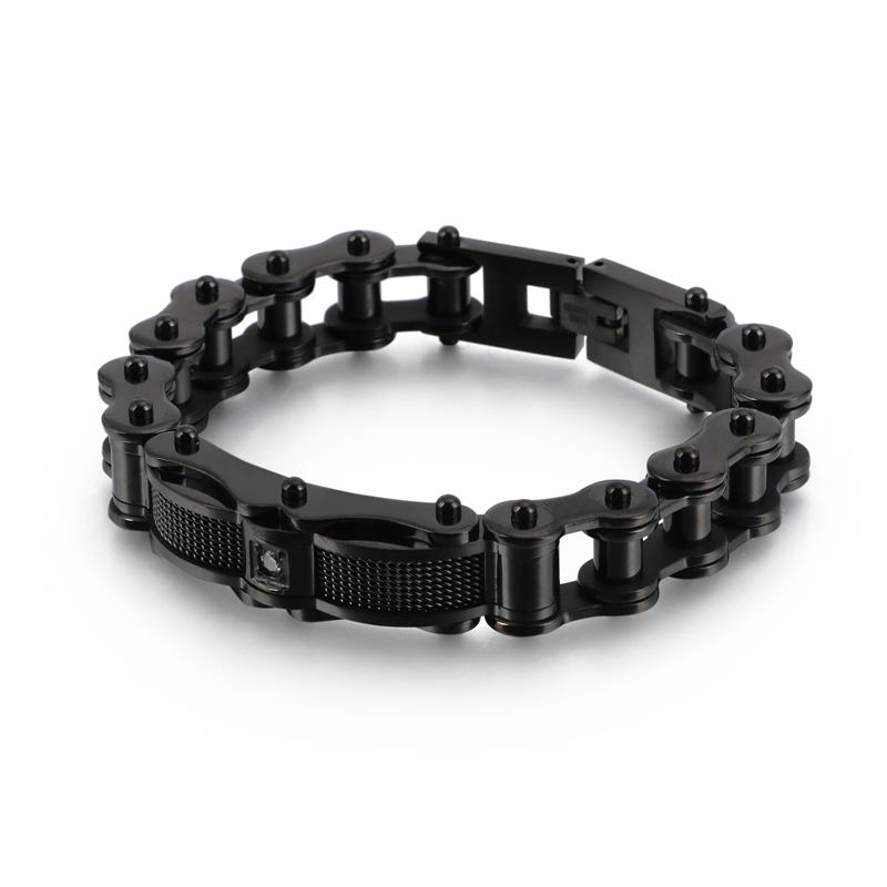 KALEN Bike Chain Bracelet Men Stainless Steel Motorcycle Punk Bracelets Male Jewelry