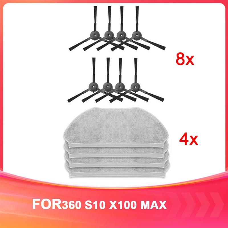 ABNO-For 360 Qihoo Sweeper S10 X100 MAX Side Brush Rag Replacement Consumables