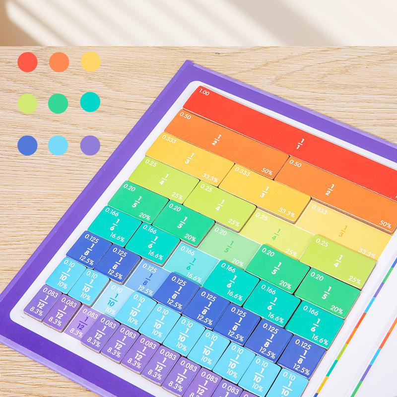 Children's Magnetic Fraction Learning Book: Math Addition & Subtraction Teaching Aids