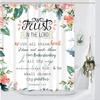 Inspirational Quote Shower Curtain Bible Verse Motivational Quote Bath Curtain Ink Paint Pink Teal Marble Abstract Bathtub Decor