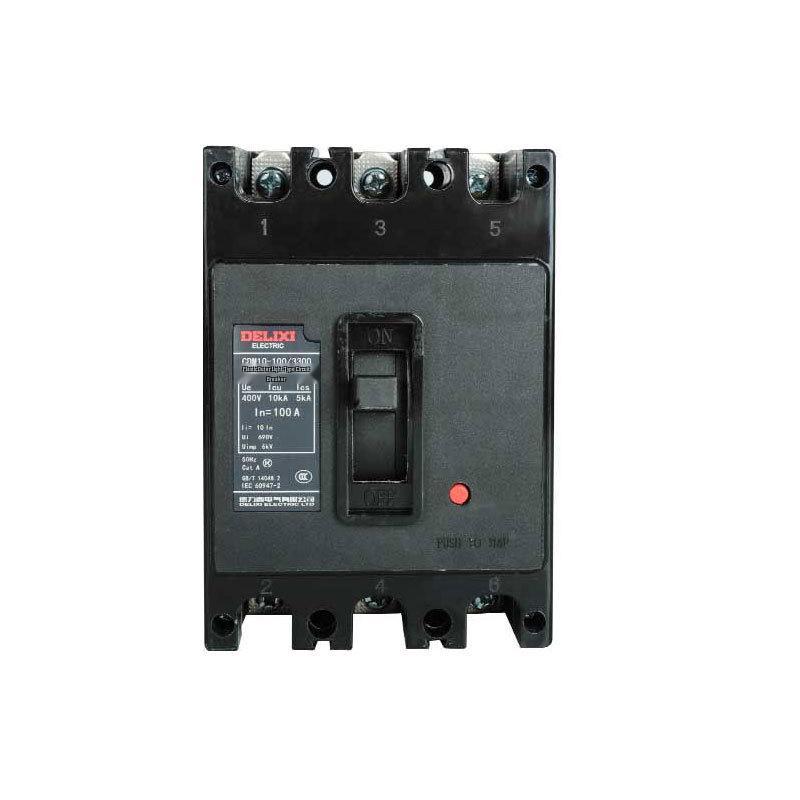 DELIXI CDM10-100/3300 Three-Phase Circuit Breaker, 100A 80A 60A, 3P Air Switch