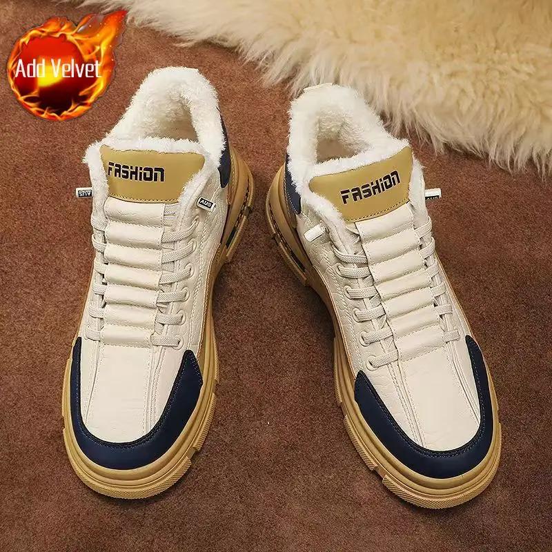 

Men s Winter Outdoor Slip On Warm Cotton Boots Fleece Insulated Thickened -40°C Waterproof Cold Resistant Thermal Footwear 39
