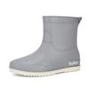 rain shoes women's adult short water shoes non-slip waterproof boots wear-resistant four-season students versatile solid color warm rain boots women