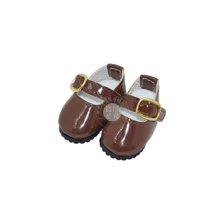 6-Point BJD 30cm Doll Leather Shoes, Flat Patent Leather, Casual Fit 4.7cm×2.5cm