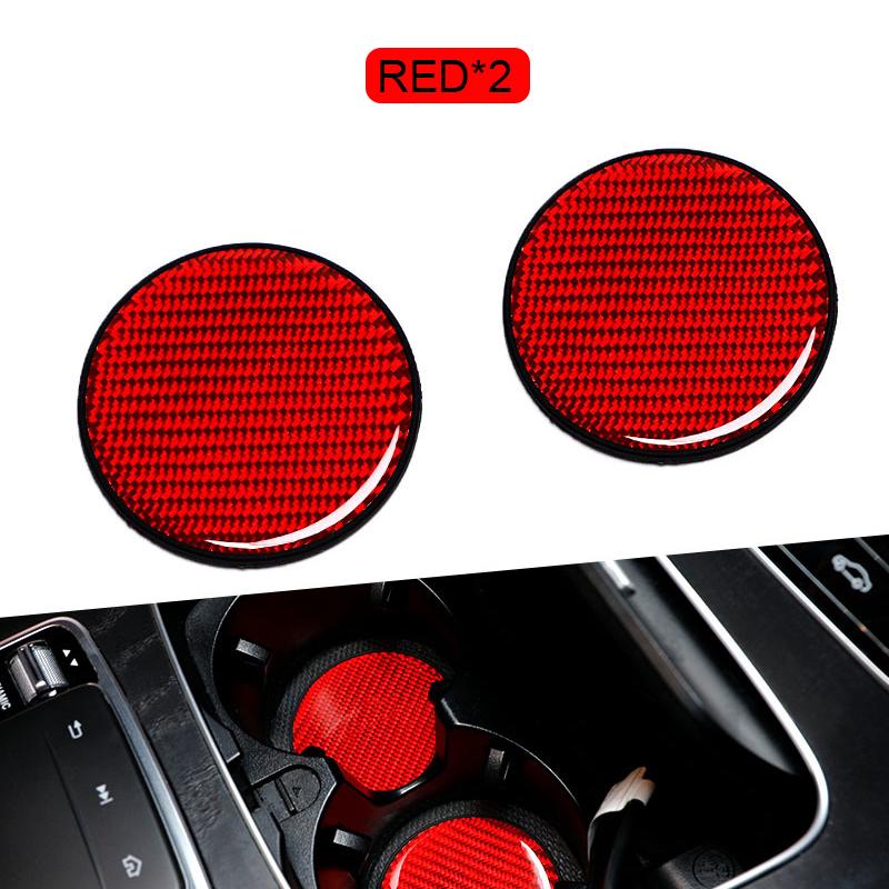Non-slip Car Water Cup Pad Carbon Fiber Style Rubber Mat For Car Drink Coffe Bottle Holder Coaster