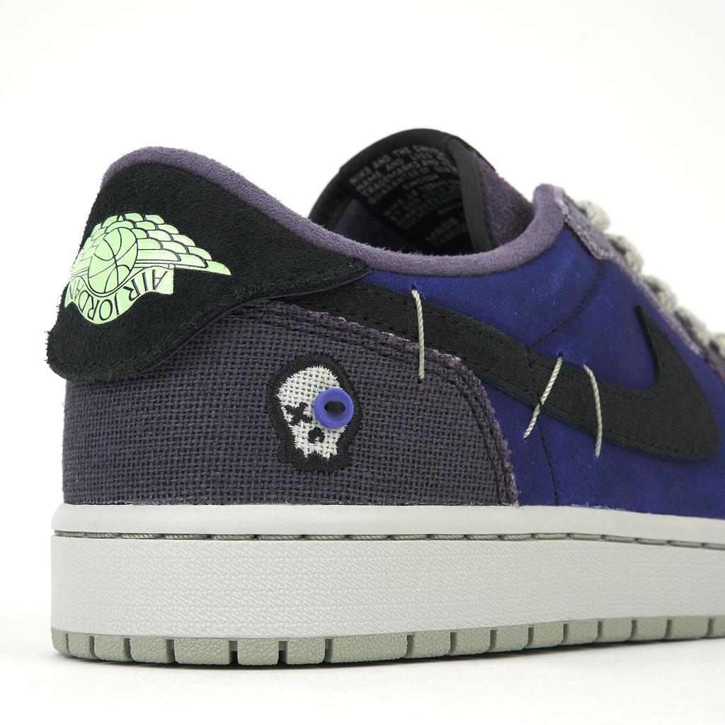 Zion Williamson x Air Jordan 1 Retro Low OG Voodoo Alternate Herren Sneaker Blau Regency-Lila Dampfgrün IH2309-500