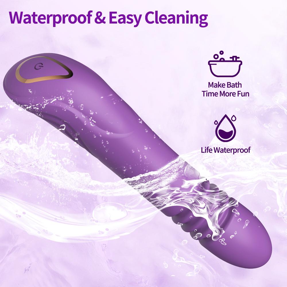 Telescopic Vibrator with 10 Frequency Vibrating Sex Toy for Women G Spot Clitoris Double Stimulation Vagina Massager Adult Toys
