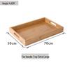 Bamboo & Wood Rectangular Tea Tray: Portable Serving Tray for Home, Restaurant, Hotel, Bread, Confinement, or Barbecue.