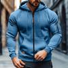 Heren Casual Rits-Up Cargo Hoodie met Meerdere Zakken Lange Mouwen Jas