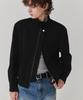 Kineto Suede High-Neck Jacket_Black