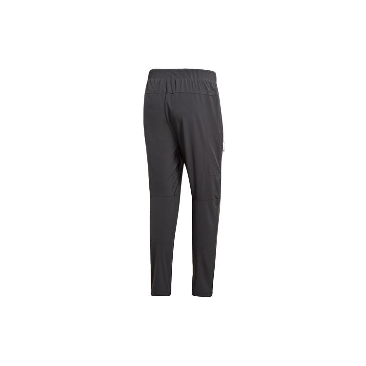 Adidas Knitted Sweatpants Men's Charcoal Black Moderate Straight Fit Pants DS8767