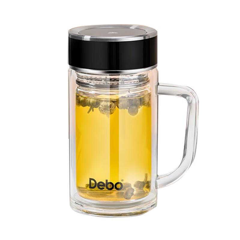 Debo Double-Layer Glass Tea Infuser Mug