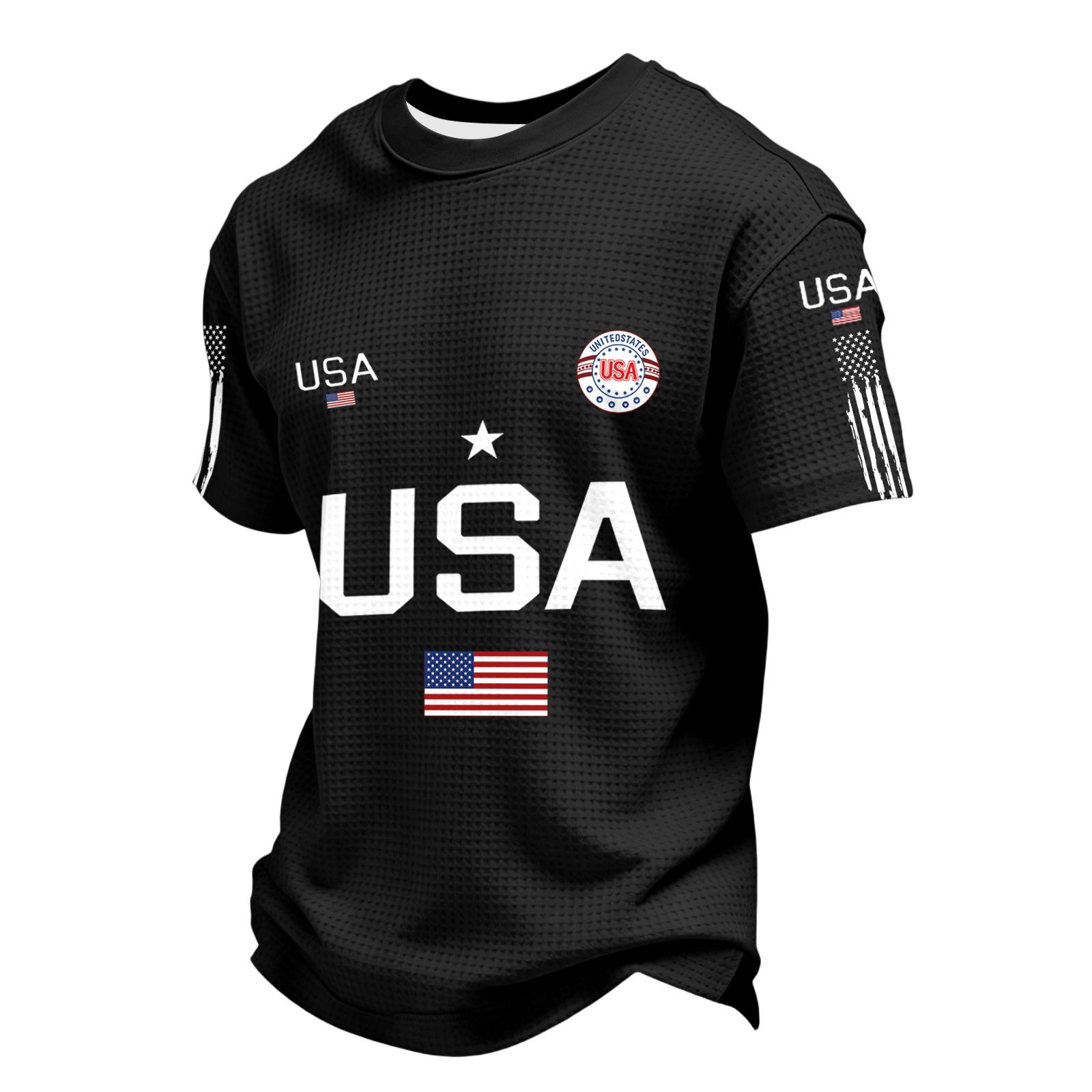 

Men s Casual Round Neck Short Sleeve T-Shirt L чёрный