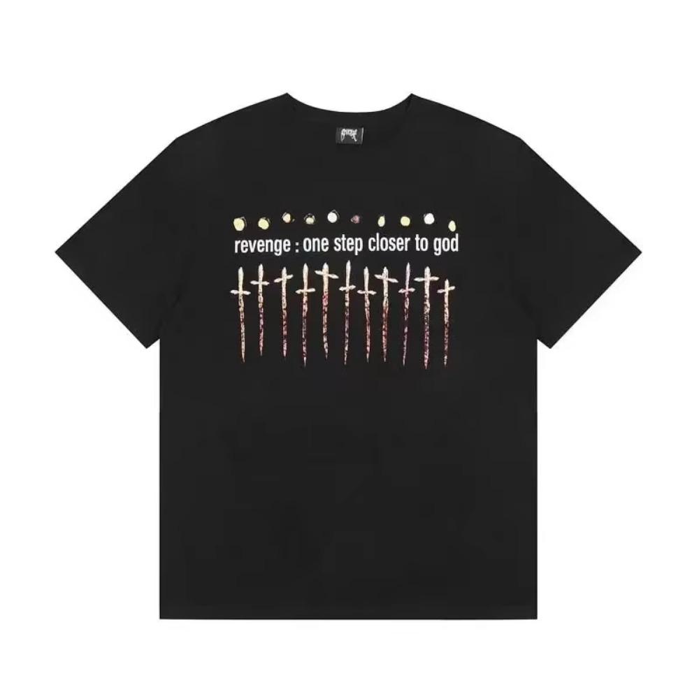 Letní horký výprodej Pánské tričko 100% bavlna Tričko s kulatým výstřihem Volný střih Krátký rukáv Potisk Oko boží Pár Oblečení Y2k Topy