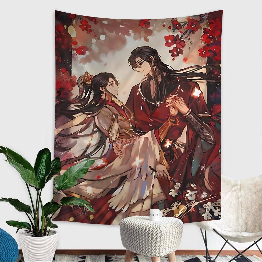 Tian Guan Ci Fu Hippie Wall Hanging Tapestries Art Science Fiction Room Home Decor Kawaii Room Decor