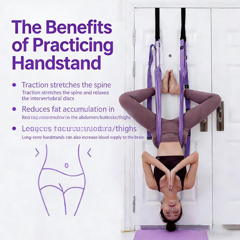 Aerial Yoga Strap Set for Backbend & Hip Opening, Doorway Stretch Band Pilates Flexibility Training Tools