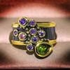 High-quality Black Ring with Green Zircon-hip-hop Style-non-fading-holiday Gift