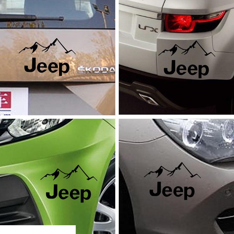 Kreativní samolepky na auto Jeep - zadní světla, zrcátka, palivová nádrž