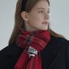 NONLOCAL Daily Check Wool Muffler - Red Check