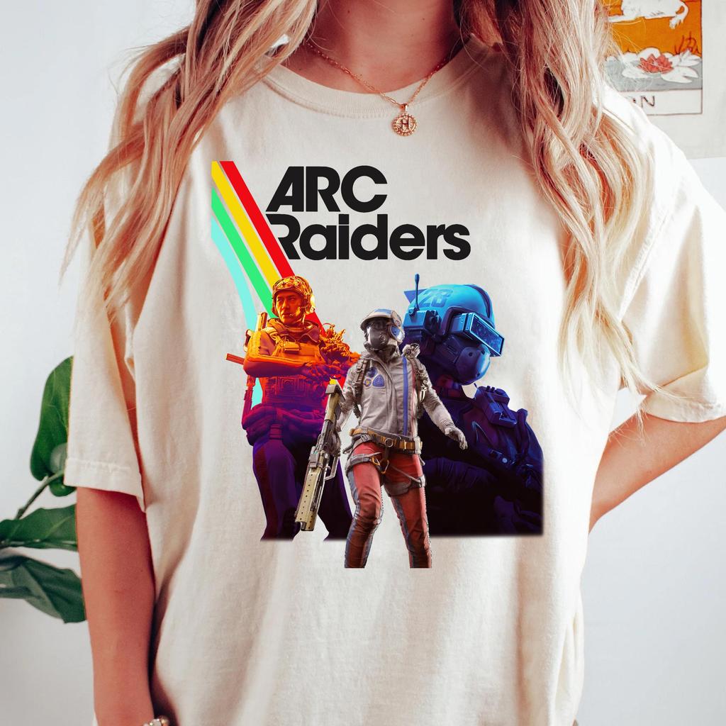 Arc Raiders Game Printed Tshirt for Womens Spring and Summer Fashion Trend Pure Cotton Top Neutral Short Sleeved Tshirt