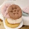 Durable Nap Pillow Round Pad Thicken Non-slip Chair Cushion Solid Color Round Cushion Winter