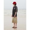 Saendeusaundeu (Unisex) Washed Color Denim Bermuda Shorts Beige