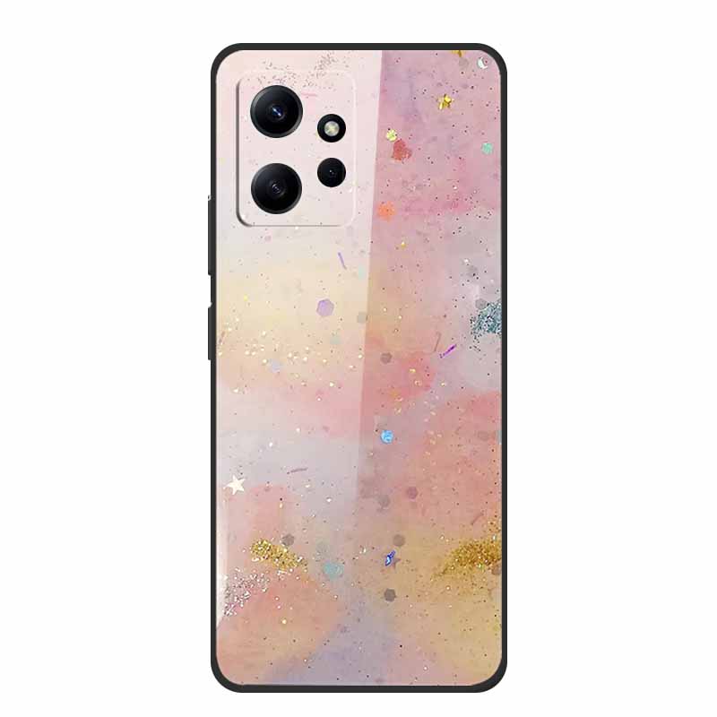 Marble For Redmi Note 12 4G Glass Case Tempered Back Cover Hard Cases For Xiaomi Redmi Note12 4G Protective Shell Colorful Capa