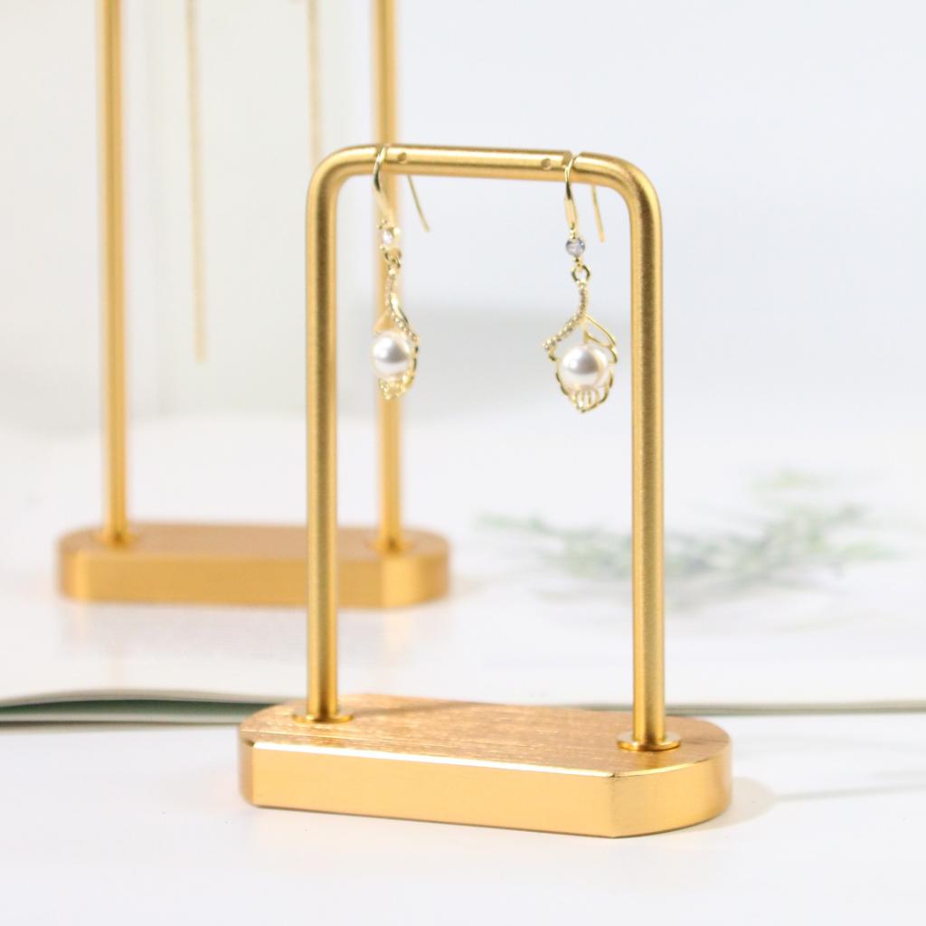 Metal Holder Finger Jewelry Earring T Bar Shelf Hanging Display Stand Ear Studs Storage Organizer Hole Rack