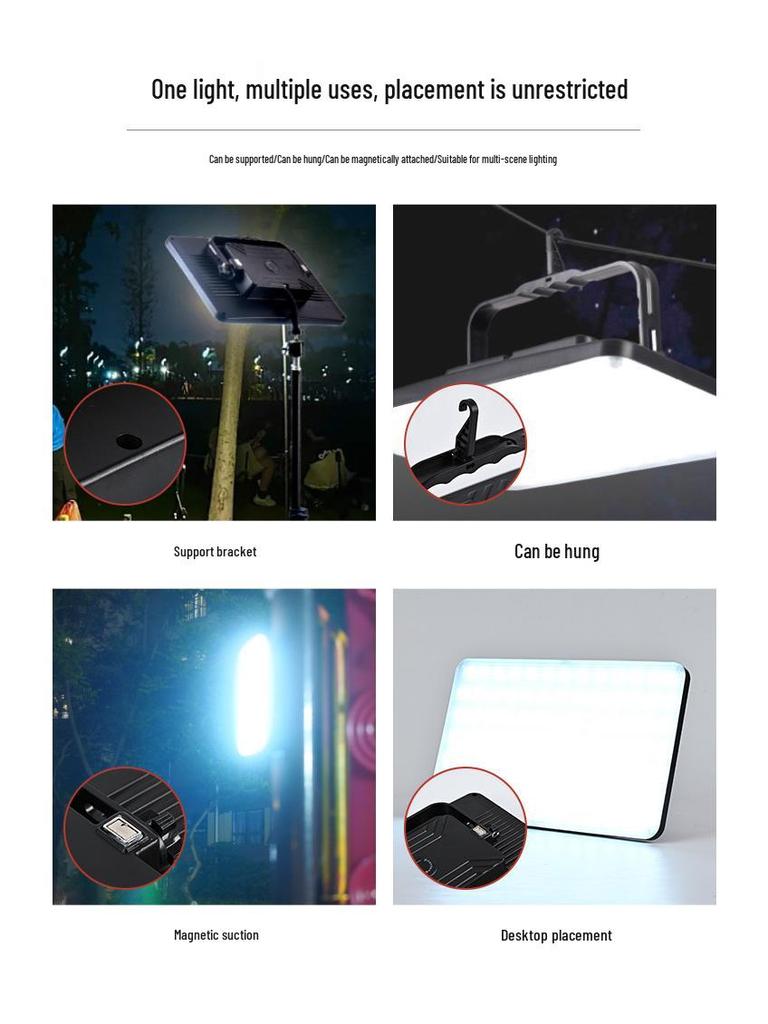 Rechargeable LED Outdoor Lamp for Night Markets & Camping: Super Bright, Long Battery Life