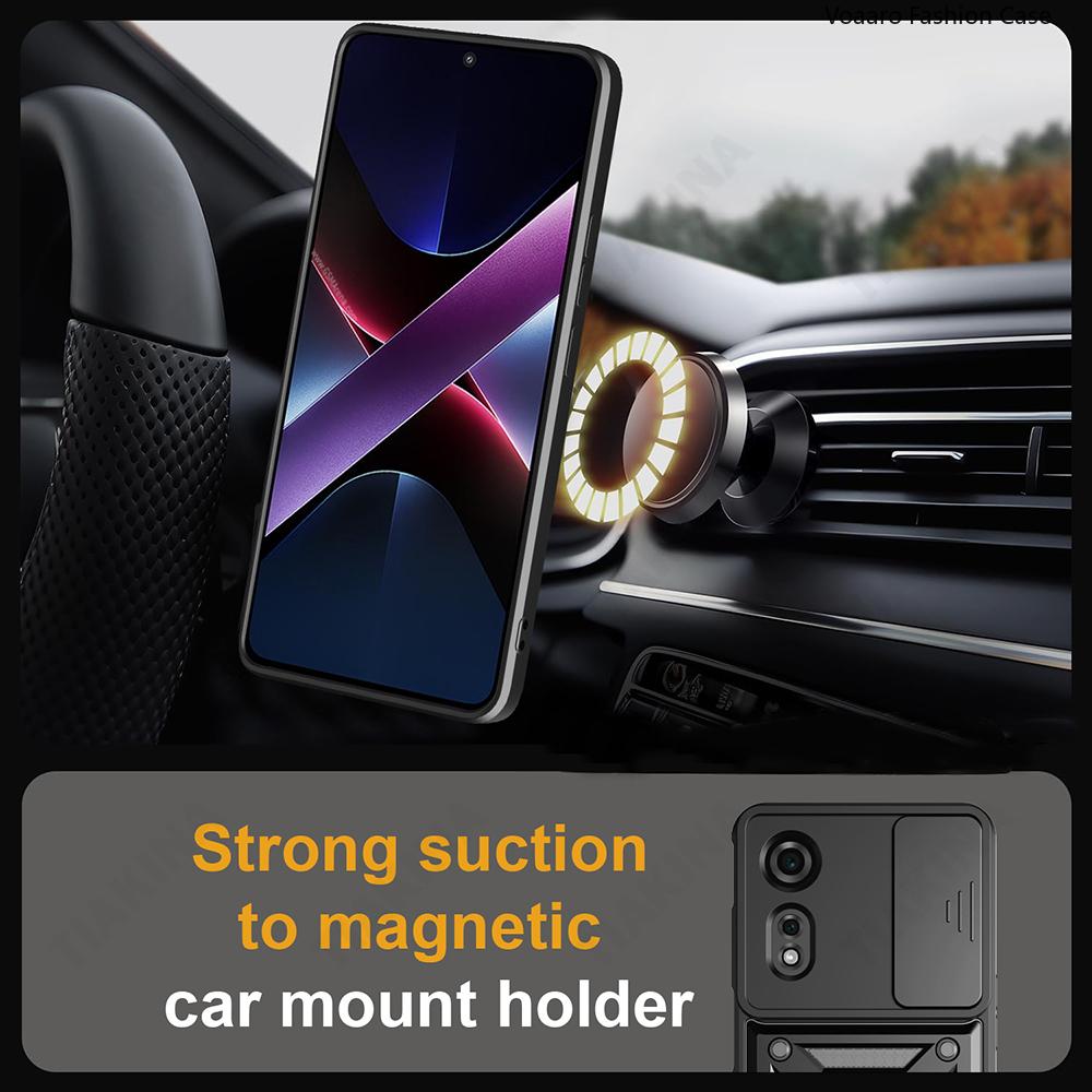 Skyv Kamera Linse Beskyttelse Funda for ZTE Nubia Neo 2 5G Deksel for ZTE Nubia Neo 2 5G Deksel Magnetisk Ring Støtteholder Deksel