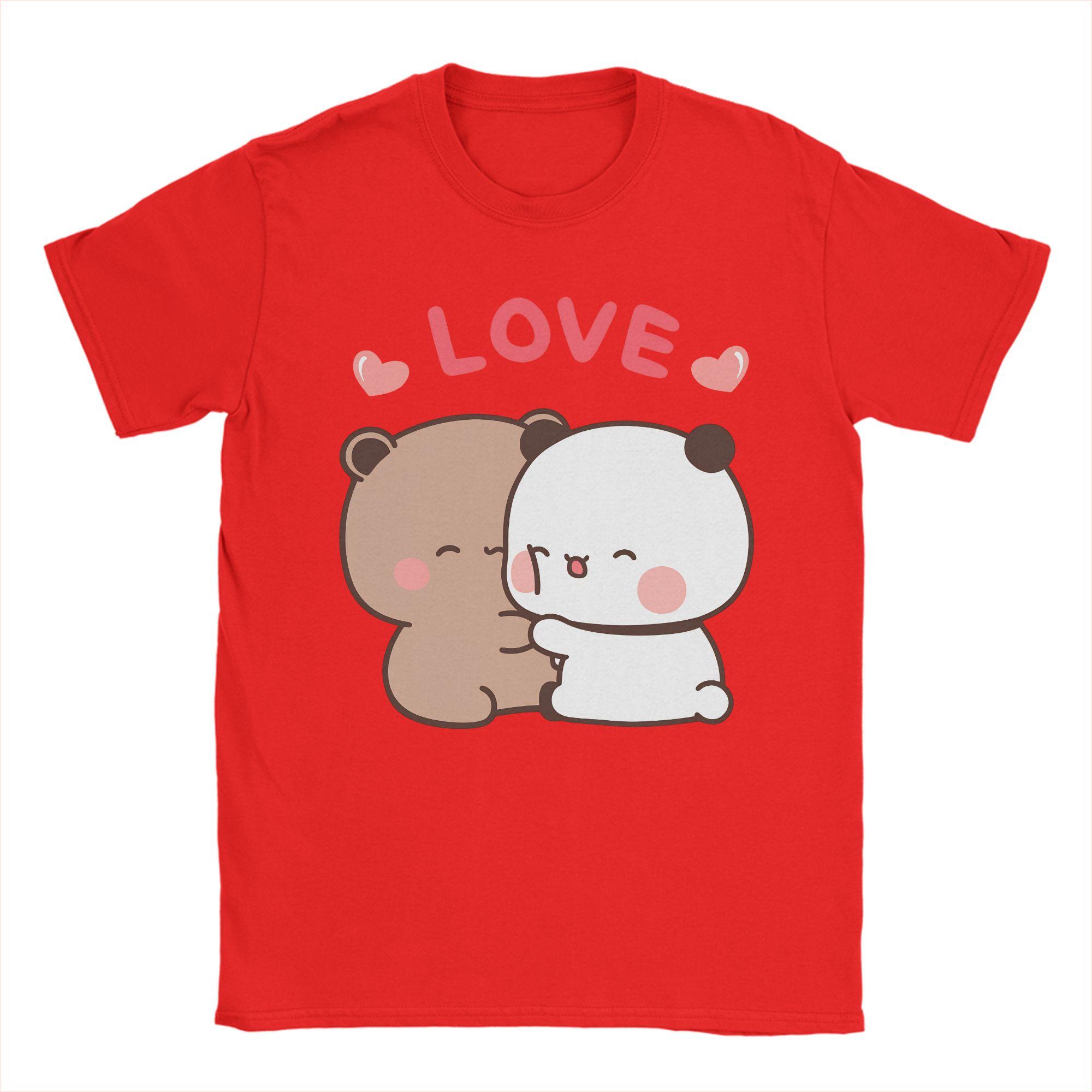 

Футболка с принтом Bubu and Dudu Love Мужская 100% Хлопок Забавные Футболки Круглый Вырез Футболка Короткий Рукав Одежда Большого Размера S