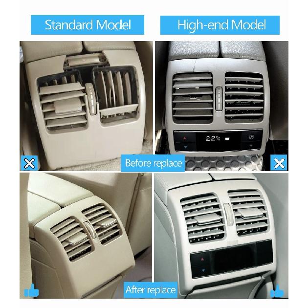 Car Rear Air Conditioner AC Vent Grille Outlet Cover For Mercedes Benz W204 C180 200 220 300 350 2007-2013 W207 E 2008-2016