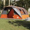 Vidaxl Campingzelt, 5-Personen, Grau-Orange, Wasserdicht