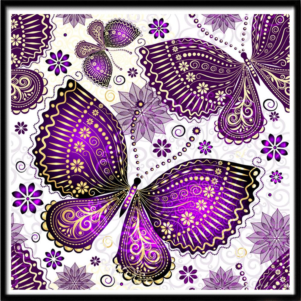 5D Diy Round Diamond Moving Butterfly Imitation Cross Stitch Diamond Embroidery Mosaic Home Decoration Handmade Crafts Gifts