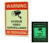 Security Sign Square Plate, Luminous,