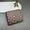 Men's short printed 20% off wallet, new trendy brand simple multi-card wallet change bag