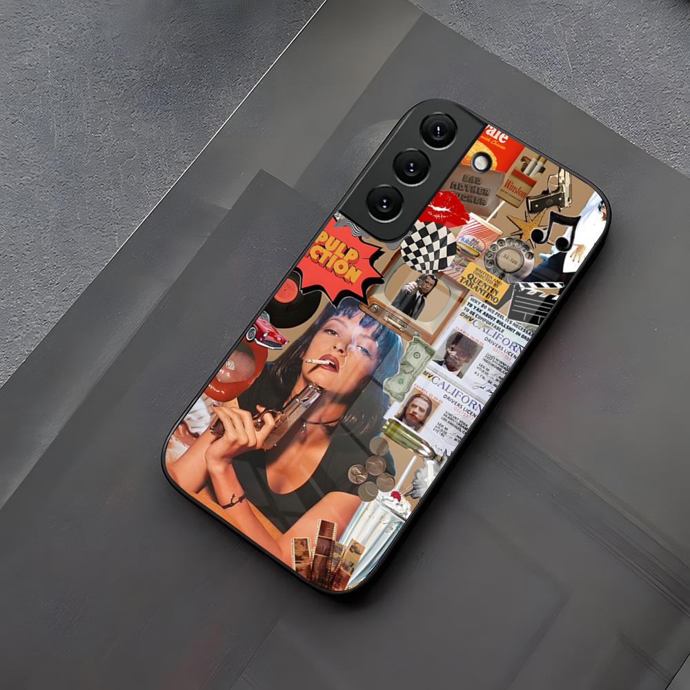 Movie Pulp Fiction Phone Case Glass For Samsung Galaxy S23 S25 S24 S21 S22 S20 Ultra Fe Plus A34 A15 A25 A52 A53 M54 Cover