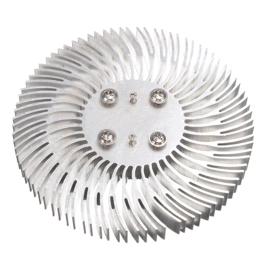 1pc Round Spiral Aluminum Heat Sink Radiator 90*10mm For 10W High Power LED Lamp