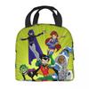 Teens Titans Go Beast Boy Sacs à déjeuner isothermes Boîte de rangement pour aliments Glacière portable Boîtes à lunch thermiques pour le voyage