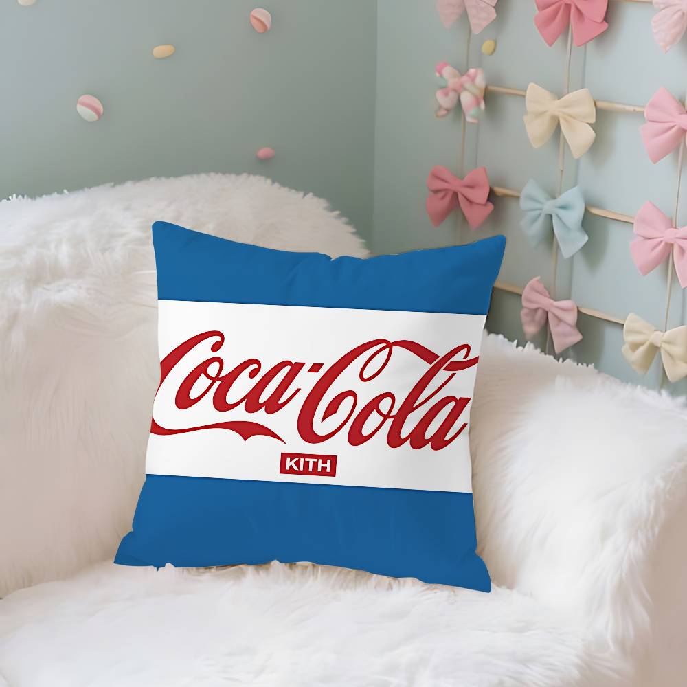 C-C-Mode Cola-Kasten Plüschstoff Weiche Kissenhülle Beidseitiger Druck Kissenbezug Haushaltsgeschenke