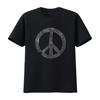 Womens Retro Vintage Distressed Design Peace Sign T Shirt White X Large Vintage Washed Unisex Graphic Breathable Soft