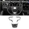 Carbon Fiber Steering Wheel ABS Cover Trim For Toyota Highlander 2020 2021 2022<