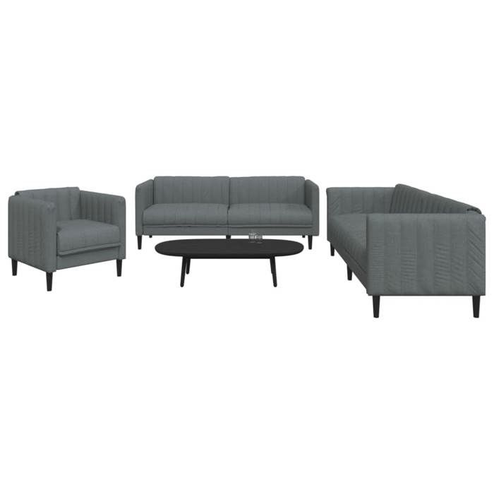 VidaXL Ensemble de Canapés 3 pcs, Chaise de canapé avec Accoudoirs et Dossier, Meuble de Salon Salle de Séjour, Moderne, 3209230