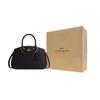 Coach Savannah 28 Brand Logo Litchi Grain Leather Shoulder Tote Bag Large Women Handbags Black CAL54-IMBLK