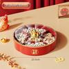 New Year Festive Round Snack & Candy Plate