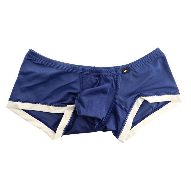 La Paum Homme Navy Boxer Made with MFS Fabric for a Comfortable Feel and a 3D Pouch Available in a Wide Range of Made in Japan by La Paum Men's