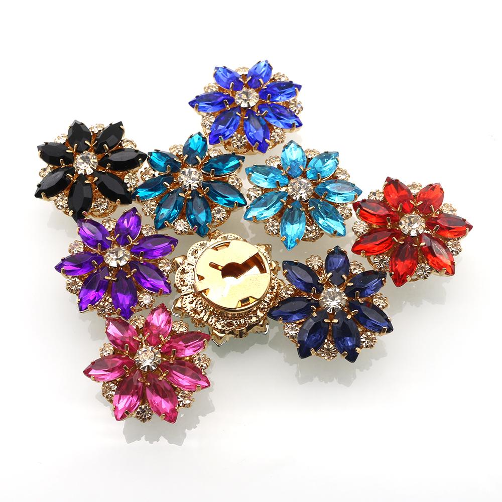 30MM2Pcs/Lot New Hot Selling Clothing Button Horse Eye Glass Diamond Button Cuff Coat Suit Shirt Fashion Versatile Button