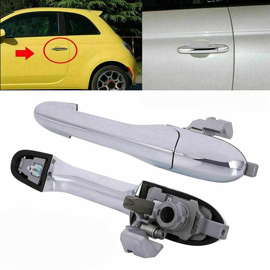 Chrome Car Front Side Hand Exterior Door Handle Universal For Fiat 500 735592026