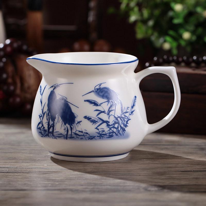 Tea Sea Blue & White Porcelain Gong Dao Bei: 250ml Spare Parts Milk Jug & Tea Separator Cold Pot.