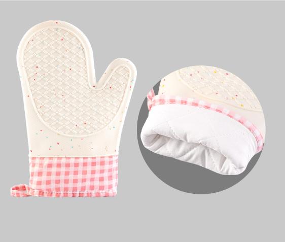 

Силиконовая изоляционная перчатка, противоскользящая, удлиненная, утолщенная, устойчивая к высоким температурам кухонное устройство против ожогов розовый